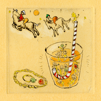 山本容子「Sunny」版画（額付） オンライン ストア 山本容子「Sunny」版画（額付）